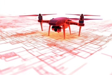 Drone Scanning Area with Infrared Sensors
