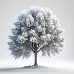 Fototapeta premium Snowy Tree, Winter Tree, Frost Covered Tree