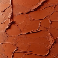 Fototapeta premium Abstract close-up of terracotta paint texture for wallpaper, background or artistic use