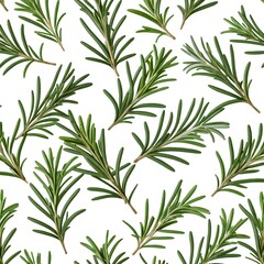 Obraz premium Rosemary Sprigs Seamless Pattern