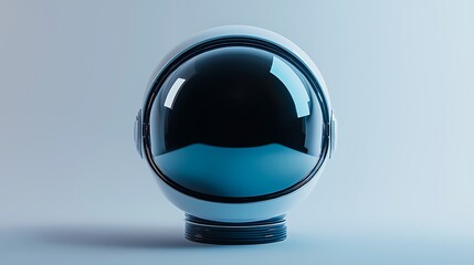 Astronaut helmet, ready for space exploration, with futuristic design, in studio, isolated on white