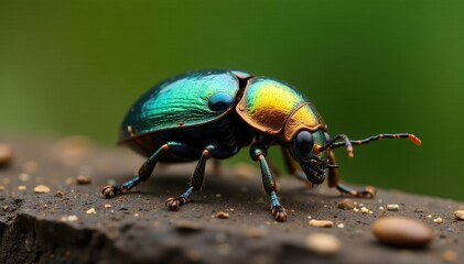Oriental beetle's body is divided into three parts, wildlife, bug, nature