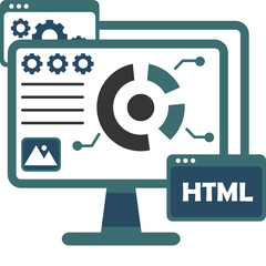 Obraz premium Web Development Illustration