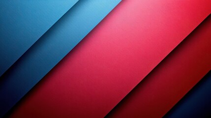 A striking abstract image featuring layered geometric shapes in bold red and blue tones, showcasing a textured surface that evokes a sense of depth and stability.