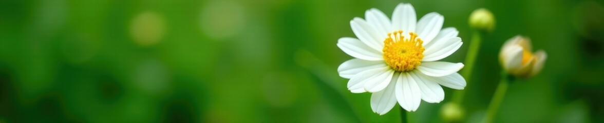 Fototapeta premium detail of white flower with intricate texture, greenery, garden, nature