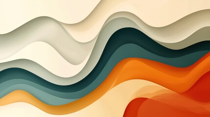 An inviting image showcasing flowing abstract waves in warm earthy tones, creating a comforting and modern aesthetic suitable for various artistic and decorative uses.