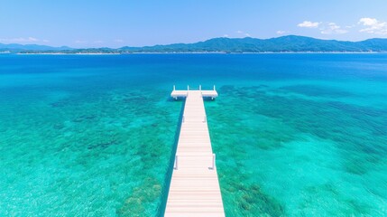 Breathtaking Ocean View from a Serene Pier