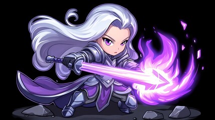 A Fierce Warrior with a Magical Sword