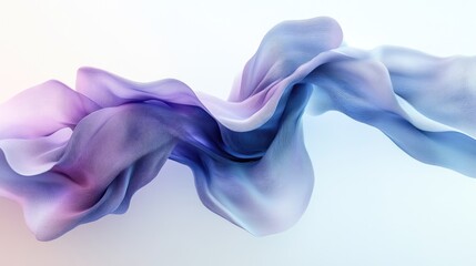 Obraz premium 3D wave design with fluid motion, featuring a gradient of blues and purples, evoking a sense of technological advancement and innovation