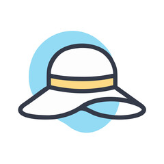 Pamela hat icon design