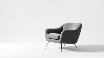 Fototapeta premium Modern Armchair, High-Quality, White Background, Bright Lighting