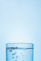 A simple and clear glass of pure water