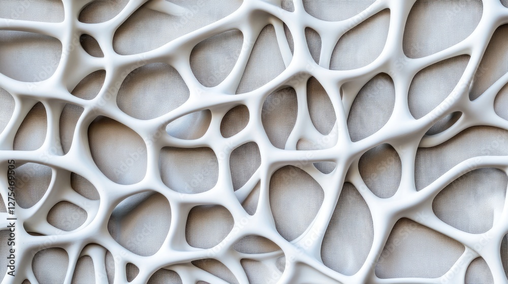 Poster A mesmerizing abstract pattern of interconnected lines, symbolizing complexity and fluid movement through intricate design elements