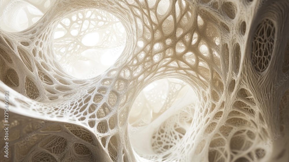 Aufkleber A mesmerizing abstract pattern of interconnected lines, symbolizing complexity and fluid movement through intricate design elements