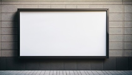 Urban Mock up A Powerful White Paper Billboard on a Metropolitan Wall Background, Evoking Vibrant Energies and Innovative Spirit of Future Cityscapes