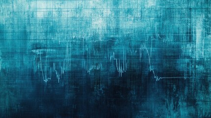 A steady cyan heartbeat pattern on an EKG monitor, illustrating calmness and stability, creating a sense of comfort and tranquility