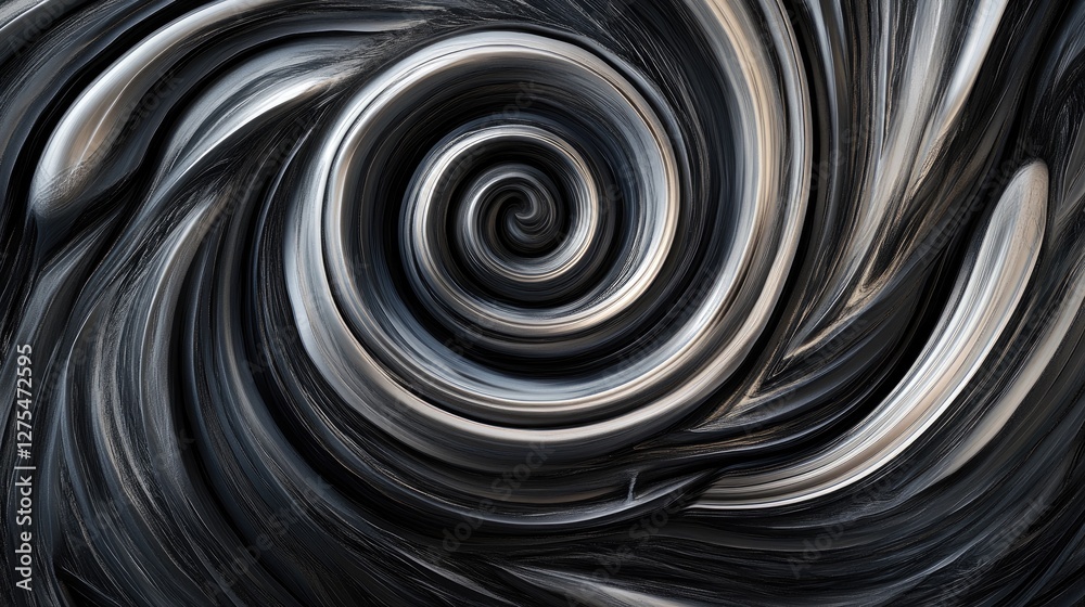 Fototapete A swirling abstract pattern of intertwined lines, forming a dynamic design with complexity and fluid motion that captivates the eye
