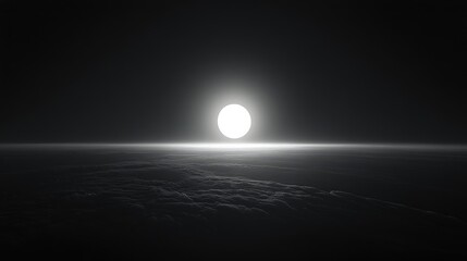 A subtle and elegant dark wallpaper with a soft gradient, creating the illusion of a solar eclipse with a glowing horizon, evoking serenity and mystery