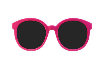pink retro sunglasses isolated transparent png