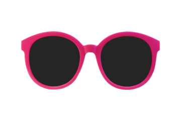 pink retro sunglasses isolated transparent png