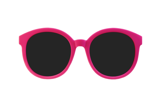 pink retro sunglasses isolated transparent png