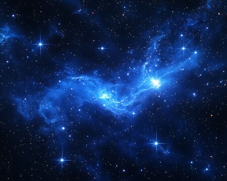 Vibrant starfield image featuring the Taurus constellation, with the Hyades and Pleiades star clusters glowing in rich blue tones