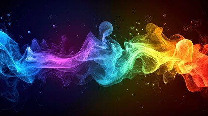 Fototapeta premium This captivating image showcases a cascade of flowing colors in an artistic display, embodying a visual rhythm that resonates with energy and life itself.