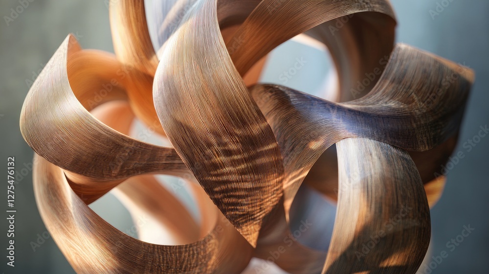 Poster Abstract intertwined lines form a captivating pattern full of movement and complexity, creating a dynamic and engaging visual experience