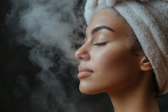 Woman enjoying a relaxing spa treatment