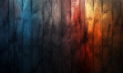 Colorful gradient texture on wooden surface. Generative AI