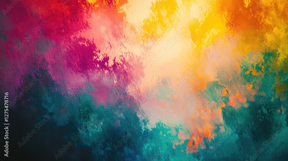 Poster Bright, abstract colored edges softly overlaying a gentle background, creating a vibrant and dynamic visual element ideal for graphic design and layering purposes