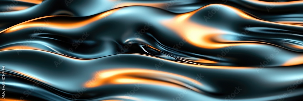 Poster fluid motion reflection abstract art digital creation modern environment close-up view dynamic desig