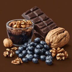 Obraz premium Detailed 3D Infographic on Nutritional Value of Superfoods