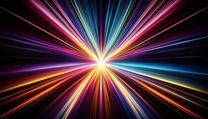 Abstract Colorful Light Beams Background.