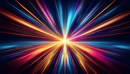 Abstract Colorful Light Beams Background.