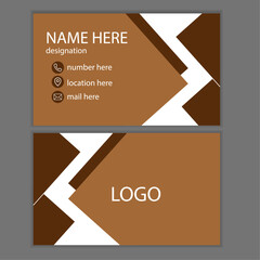 Modern business card design, Creative modern clean corporate double-side business card template,