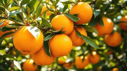 Ripe Oranges on Tree - Vibrant Fruit Photography - High Resolution