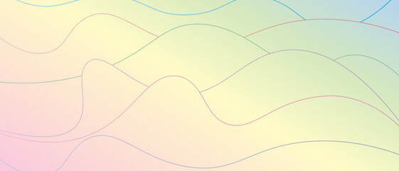 pastel gradient vector illustration, serene and smooth abstract wave blend of soft pastel colors