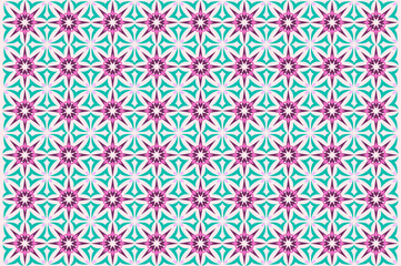 Stylish Starry Floral Wallpaper Vector, Vector Wallpaper with Stars and Floral Design, batik motifs