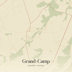 Vintage map of Grand-Camp, France.
