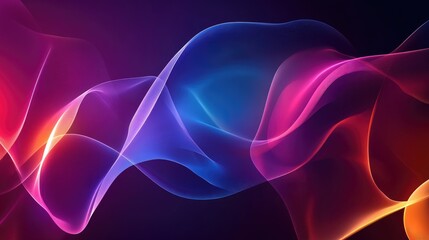 Obraz premium Transparent shapes with glowing edges create a layered 3D abstract background, exuding a futuristic and high-tech feel