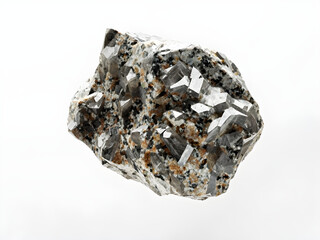 Granite rock isolated on white background.