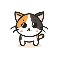 Cute cat cartoon character