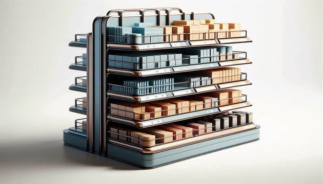 3D PDV wobbler for points of sale and promotion on shelves. Ideal for catalogs, informational and advertising material and media.3d illustration.