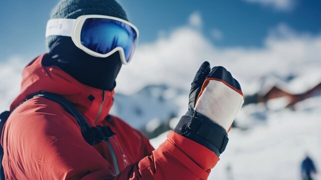 Sports injury from a wrist fracture during skiing. Featuring rehabilitation and recovery