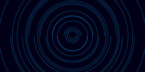 Modern light blue abstract horizontal banner background with glowing geometric lines. modern swirl pattern of electron orbit line, particle orbital illustration best for science, tech, background. 