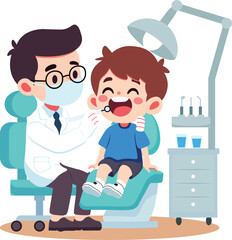 Little Boy Goes to Dentist