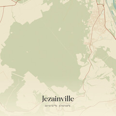 Obraz premium Vintage map of Jezainville, France.