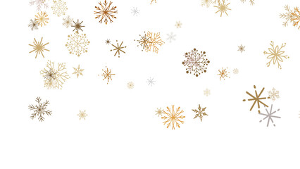 Gold and Silver Snowflake Pattern