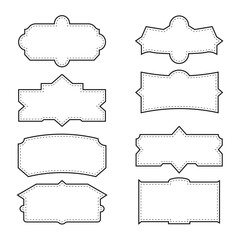 set of vintage frames and labels